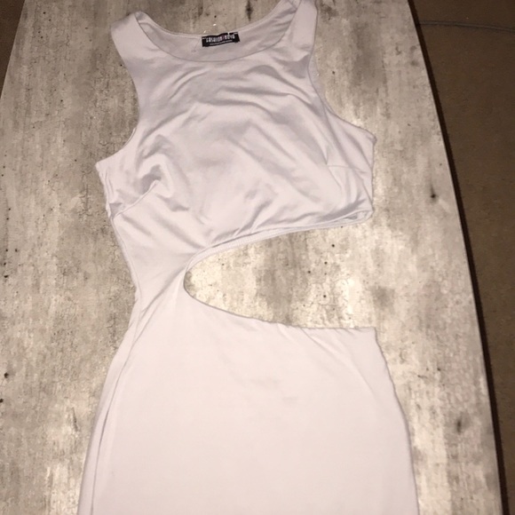 Fashion Nova Dresses & Skirts - Grey Midi Cutout Fashion Nova Dress